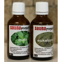 Saunaproject sada esencií eukalyptus a mäta 10ml
