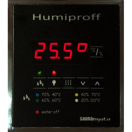 Saunaproject regulácia do sauny humiproff combi chróm pre zapustenie