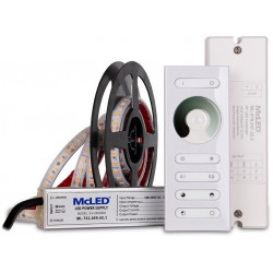 MCLED zostava LED pásik WW 2m + kabel + trafo + stmievanie